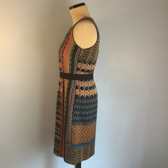 Classiques Entier 8 Stretch Silk Sheath Dress Geo - Picture 3 of 8